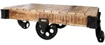 riess-ambiente Couchtisch, Braun, Schwarz, Holz, Holz, Metall,...