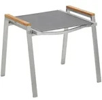Zebra Gartenhocker One, Dunkelgrau, Teak, Metall, Teakholz, massiv, 49x47x54 cm,