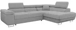 Mirjan24 Ecksofa, Grau, Textil, 5-Sitzer, rechts montierbar, L-Form,Rechteckig,