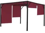 MCW Pergola, Bordeaux, Metall, 405x212x405 cm, Sonnen- & Sichtschutz, Pavillons &
