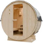 Artsauna Fasssauna, Natur, Holz, 191x193x120 cm, Freizeit, Wellness, Sauna