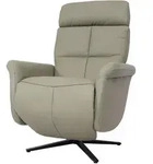 MCW Relaxsessel, Grau, Leder, 76x110x153 cm, Wohnzimmer, Sessel, Relaxsessel
