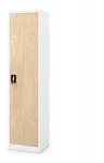 Jan Nowak Aktenschrank, Wei&szlig;, Beige, Metall, 45x185x40 cm, Arbeitszimmer,