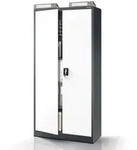 Jan Nowak Aktenschrank, Wei&szlig;, Anthrazit, Metall, 90x195x40 cm, Arbeitszimmer,