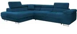 Mirjan24 Ecksofa, Blau, Textil, 5-Sitzer, links montierbar, L-Form,Rechteckig,