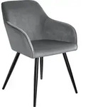 tectake Esszimmerstuhl, Grau, Schwarz, Textil, 58x82x62 cm, CE, Esszimmer, St&uuml;hle,