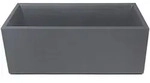 Blumenkasten, Grau, Kunststoff, 100x43x40 cm, frostsicher, wetterbest&auml;ndig,
