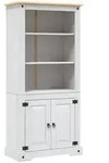 vidaXL Buffetschrank, Wei&szlig;, Holz, Kiefer, 40x170x80 cm, Wohnzimmer, Kommoden &