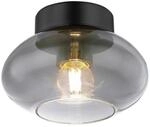 Globo Deckenleuchte, Schwarz, Metall, Glas, 18x13x18 cm, Lampen & Leuchten,