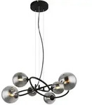 Globo Led-H&auml;ngeleuchte, Schwarz, Transparent, Metall, Kunststoff, Glas, F,