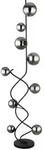 Globo Led-Stehleuchte, Schwarz, Glas, F, 40x162x42.5 cm, Fu&szlig;schalter, Lampen &