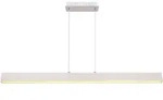 Globo LED Verena, Opal, Wei&szlig;, Nickel, Metall, Kunststoff, F, 8x120x121 cm, 3-fach