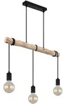 Globo H&auml;ngeleuchte, Natur, Schwarz, Holz, Metall, 5x120x60 cm, Lampen &...