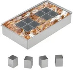 Relaxdays Backform, Silber, Metall, 31.5x5.5x18 cm, Backen, Backformen