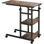 Homcom Beistelltisch, Dunkelbraun, Kunststoff, 40x82x80 cm, Wohnzimmer,