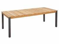 Zebra Gartentischplatte, Teak, Holz, Teakholz, rechteckig, 100x8.2x220 cm,