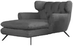 Kawola Longseat, Dunkelgrau, Metall, 1-Sitzer, 130x95x160 cm, Wohnzimmer, Sessel,