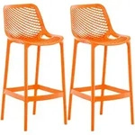 CLP Barhocker, Orange, Kunststoff, 45x105x53 cm, Esszimmer, Barm&ouml;bel, Barhocker