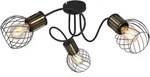 Globo Deckenstrahler Argusto, Schwarz, Gold, Metall, 24 cm, schwenkbar, Lampen &