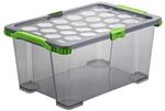 Rotho BOX EVO Safe, Anthrazit, Gr&uuml;n, Kunststoff, 39.5x28x59 cm, Reach, DIN EN ISO