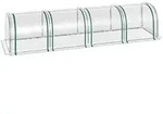 Outsunny Foliengew&auml;chshaus, Transparent, Metall, 100x80x395 cm, Gartenzubeh&ouml;r,