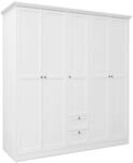 Mid.you Dreht&uuml;renschrank, Wei&szlig;, Holzwerkstoff, 6 F&auml;cher, 2 Schublade(n)