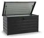Juskys Aufbewahrungsbox, Grau, Metall, 120x63x53 cm, Aufbewahrung & Schutzh&uuml;llen,