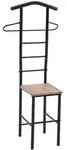 CARO-M&ouml;bel Herrendiener, Schwarz, Wildeiche, Metall, Mode, 53x121x47 cm,