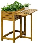 Outsunny Hochbeet, Braun, Holz, 63x74.5x64 cm, Gartenzubeh&ouml;r, Hochbeete