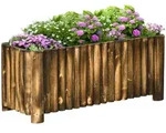 Outsunny Hochbeet, Fichte, Holz, 38.5x40x100 cm, Gartenzubeh&ouml;r, Hochbeete