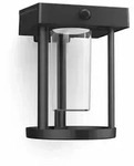 Philips Solarleuchte, Schwarz, Kunststoff, 14x20.5x19 cm, Bewegungsmelder, Lampen &