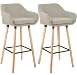 CLP Barhocker, Creme, Holz, 55x99x46 cm, Esszimmer, Barm&ouml;bel, Barhocker