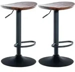 CLP Barhocker, Walnuss, Metall, 41x56x38.5 cm, Esszimmer, Barm&ouml;bel, Barhocker