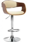 CLP Barhocker, Creme, Walnuss, Metall, 50x88x48 cm, Esszimmer, Barm&ouml;bel, Barhocker
