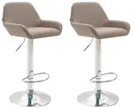 CLP Barhocker, Taupe, Metall, 51x89x52 cm, Esszimmer, Barm&ouml;bel, Barhocker