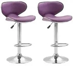 CLP Barhocker, Lila, Metall, 46x88x49 cm, Esszimmer, Barm&ouml;bel, Barhocker
