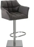 CLP Barhocker, Graubraun, Metall, 64x88x45 cm, Esszimmer, Barm&ouml;bel, Barhocker