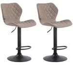 CLP Barhocker, Taupe, Metall, 47x88x51 cm, Esszimmer, Barm&ouml;bel, Barhocker
