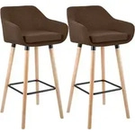 CLP Barhocker, Braun, Holz, 55x99x46 cm, Esszimmer, Barm&ouml;bel, Barhocker