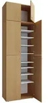 Mid.you Schuhschrank, Wei&szlig;, Buche, Kunststoff, 7 F&auml;cher, 70x223x39 cm, Garderobe,