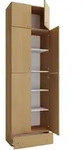 Mid.you Schuhschrank, Buche, Kunststoff, 3 F&auml;cher, 70x240x39 cm, Garderobe,