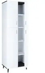 Mid.you Mehrzweckschrank Landos, Anthrazit, Wei&szlig;, Holzwerkstoff, 4 F&auml;cher,