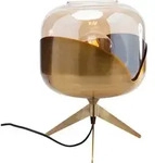 Kare-Design Tischleuchte Golden Goblet Ball, Gold, Glas, rund,rund, 27x35x27 cm,