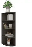 Coemo Eckregal, Schwarz, Holzwerkstoff, 40x120x40 cm, CE, Wohnzimmer, Regale,