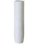 Vase Gentle, Wei&szlig;, Keramik, zylindrisch, 17x58x17 cm, auch f&uuml;r frische Blumen