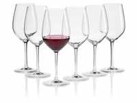 Mäser Rotweinglas, Transparent, Glas, 6-teilig, 550 ml, 36.5x27x27 cm, Essen &