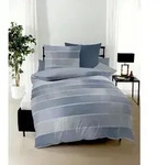 Kaeppel Bettw&auml;sche Timeless, Blau, Textil, Graphik, 200x200 cm, b&uuml;gelleicht,