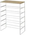 Yamazaki Schuhregal, Wei&szlig;, Metall, 66x87x25 cm, Garderobe, Schuhaufbewahrung,
