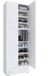 Mid.you Schuhschrank, Wei&szlig;, Kunststoff, 7 F&auml;cher, 70x200x39 cm, Garderobe,