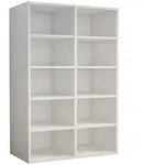 Mid.you Schuhregal Hinsol, Wei&szlig;, Holzwerkstoff, 8 F&auml;cher, 55x84x30 cm, stehend,